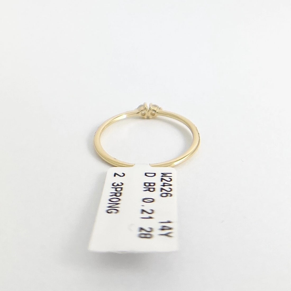 Twin Two-Stone Toi Et Moi Diamond Ring 14K Yellow Gold, .21 CTW - 8