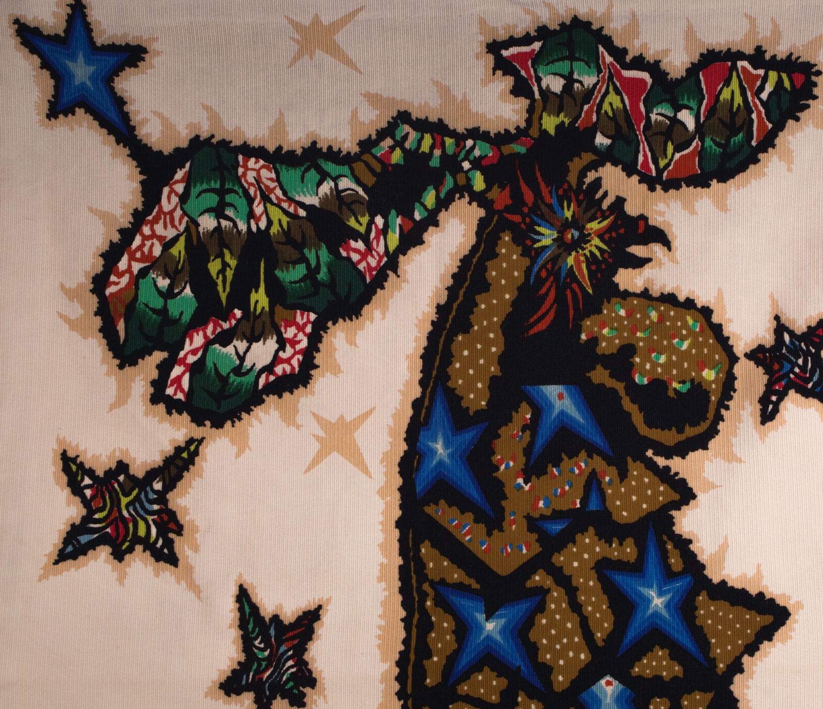 FRENCH hand silkscreen tapestry JEAN Lurcat COROT "le tapageur" - 2