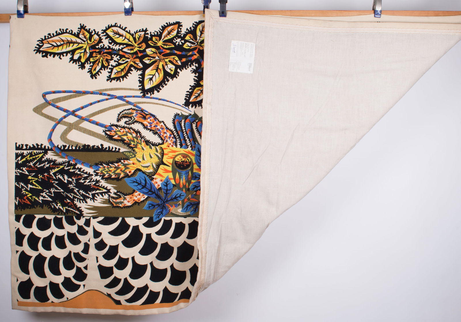 FRENCH silkscreen TAPESTRY JEAN Lurcat MODERNIST AUBUSSON La Table# 2 - 3