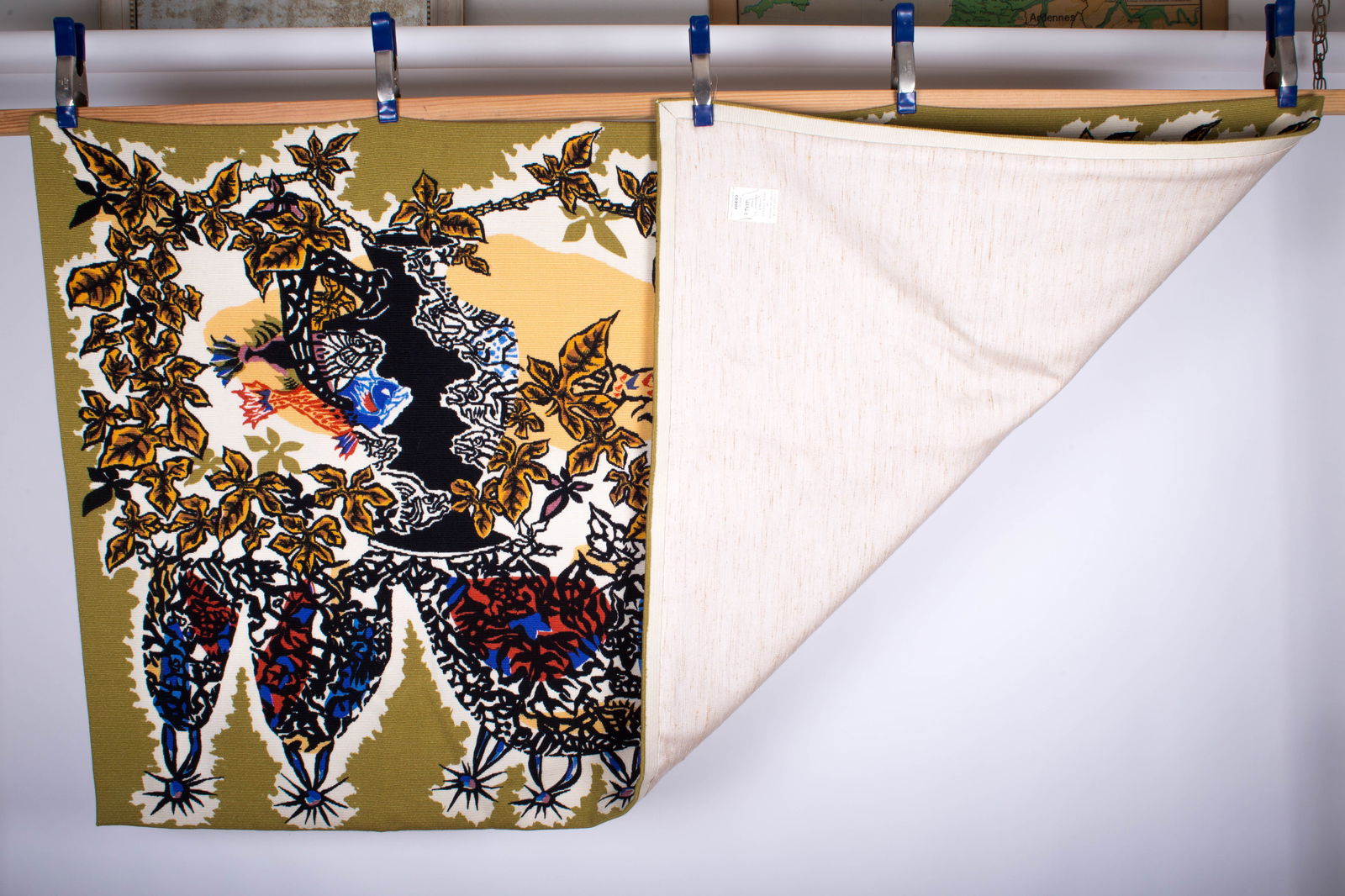 School of Fish -Aquarium Lurcat silkscreen tapestry Aubusson - 3