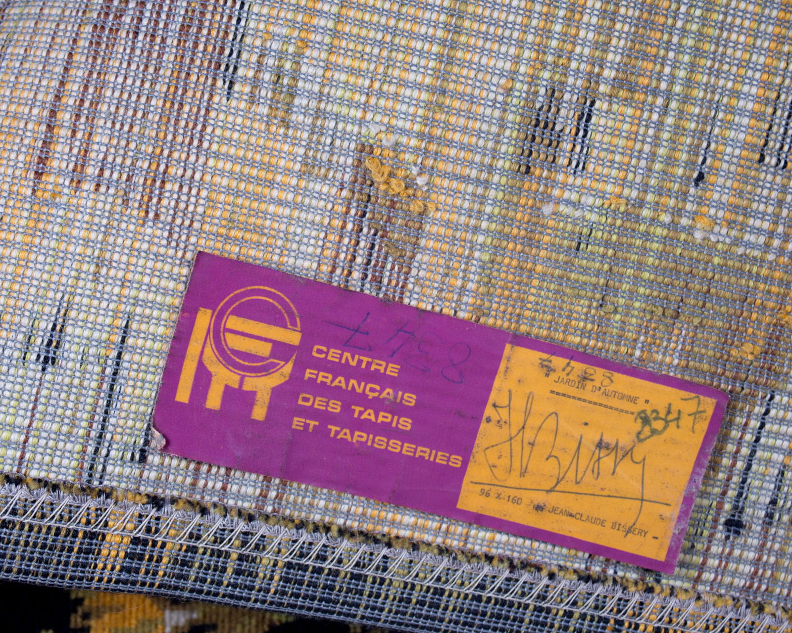 Jean Claude Bissery mid century Autumn wool tapestry on a jacquard metier - 3