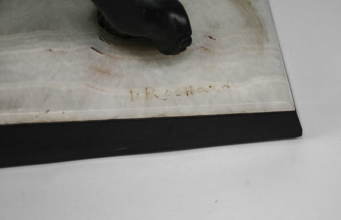 LARGE FRENCH ART DECO ELEPHANTS SCULPTURE IRENEE ROCHARD - 2