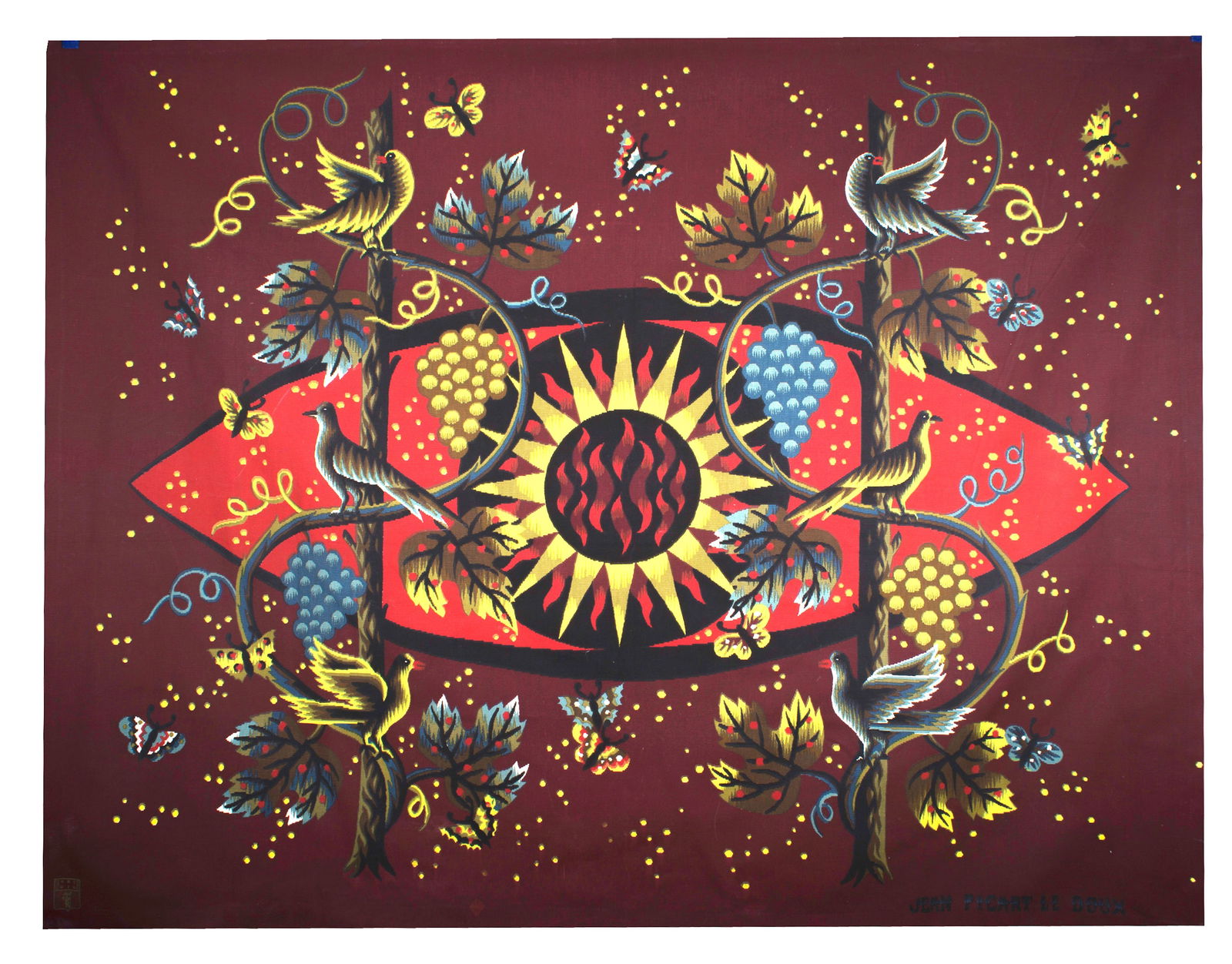 FRENCH TAPESTRY JEAN PICART LEDOUX MODERNIST AUBUSSON - 3