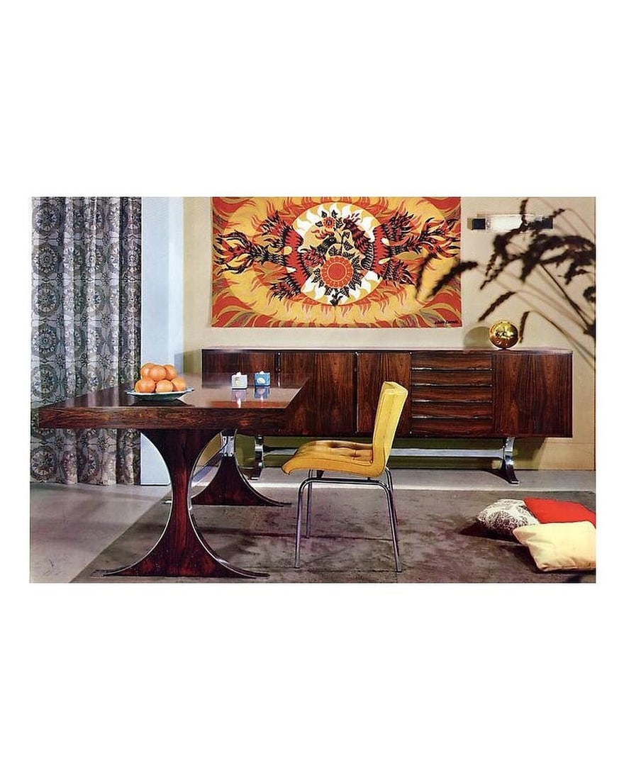 FRENCH silkscreen TAPESTRY ALAIN CORNIC ROBERT FOUR AUBUSSON MIDCENTURY - 6