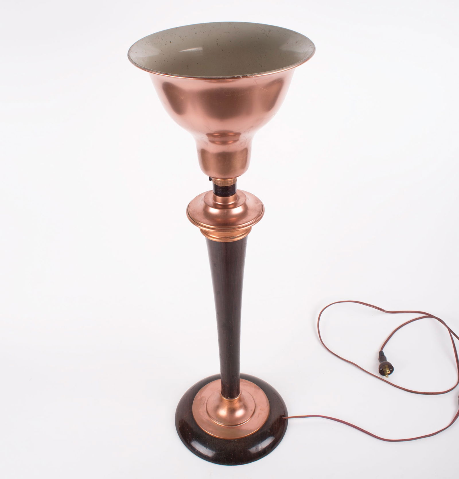 FRENCH torchiere ART DECO MAZDA TASK LAMP: Title: FRENCH torchiere ART DECO MAZDA TASK LAMP Description: Made from 1920's to the 1950's this task lamp was originally designed in France by Mazda . Founded in 1921, the Compagnie des Lampes