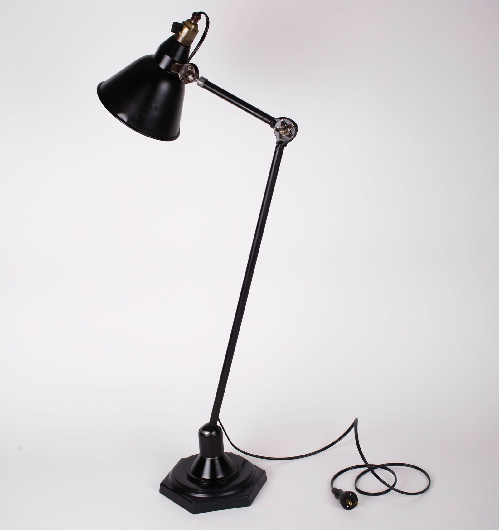 FRENCH INDUSTRIAL ART DECO MAZDA TASK LAMP black color - 4