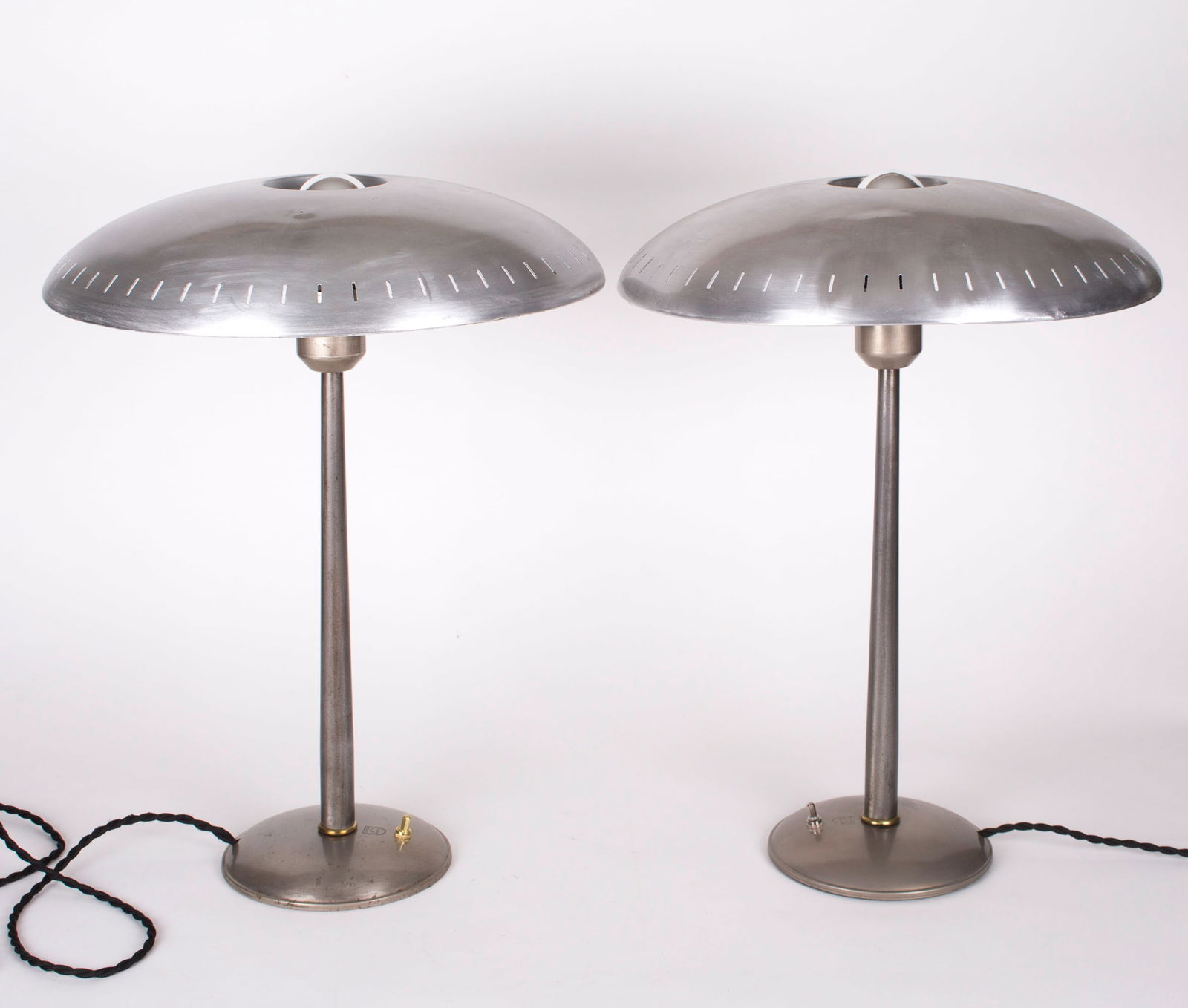 Pair of 1950's Philips Desk Lamp designed by Louis Kalff Senior: Title: Pair of 1950's Philips Desk Lamp designed by Louis Kalff Senior Description: While at Philips, Kalff helped define the overall color, material, and form choices for a variety of projects. He