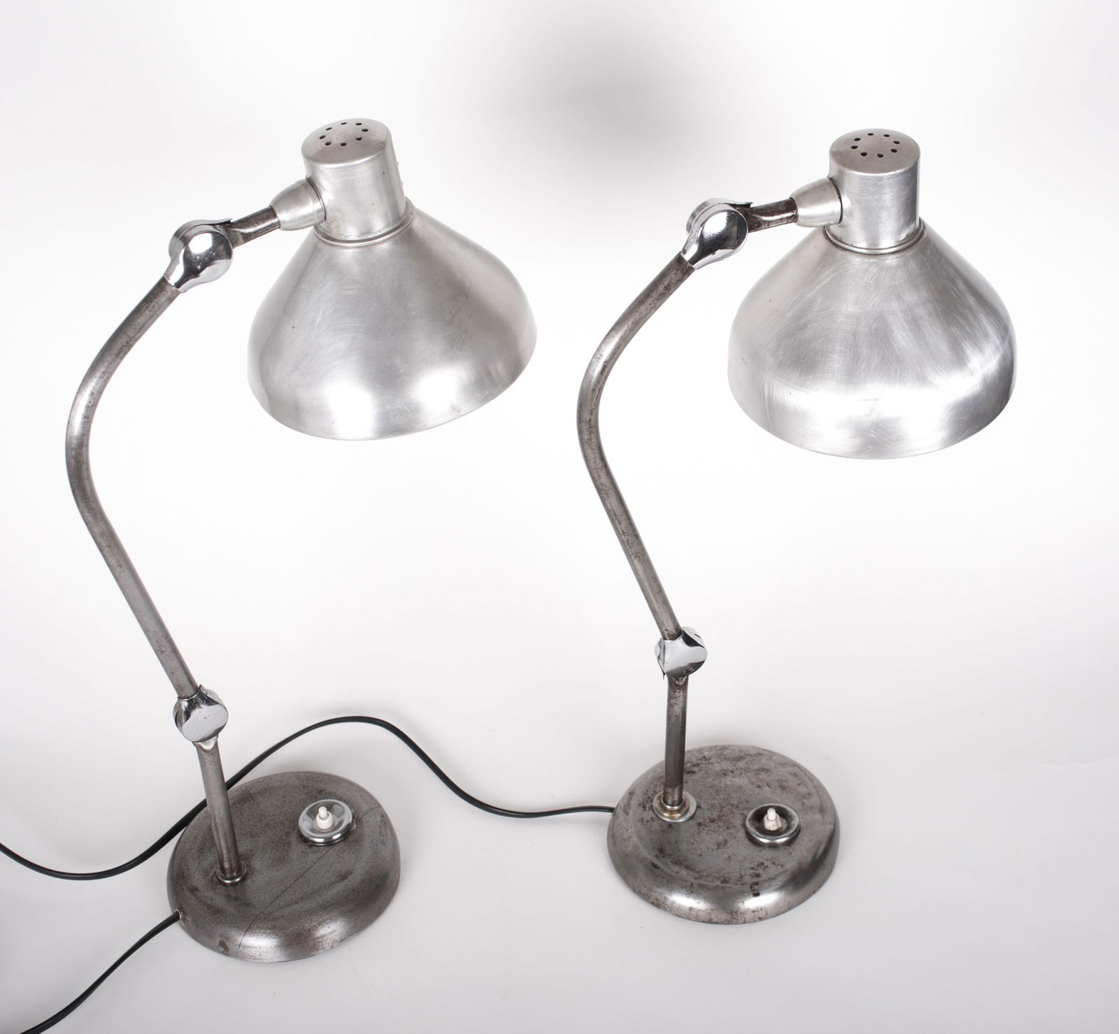 Pair of FRENCH MODERNIST INDUSTRIAL DESK LAMP JUMO GS1 - 2