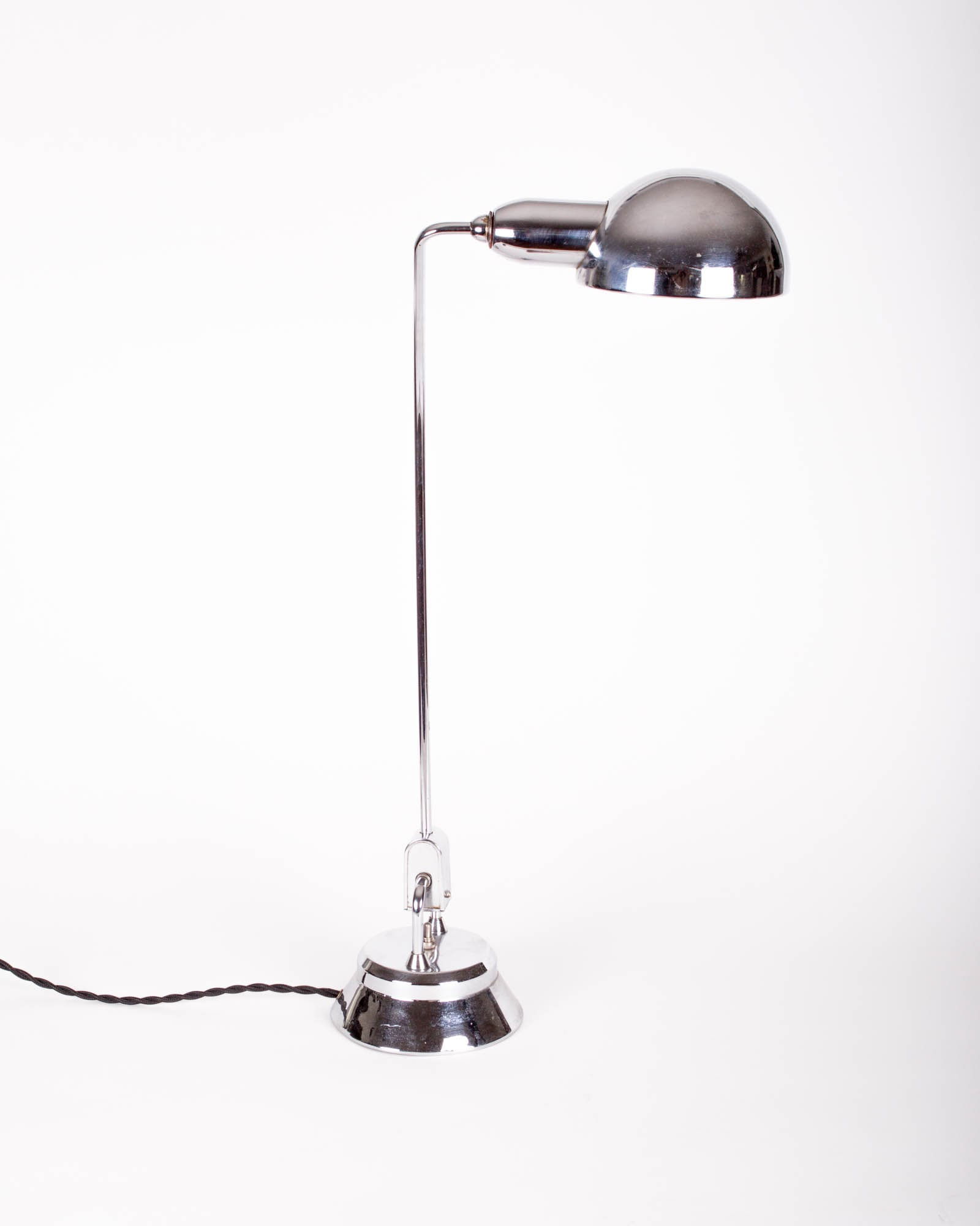 Prench modernist Long Neck Jumo task lamp Perriand ( chromed base ) - 2