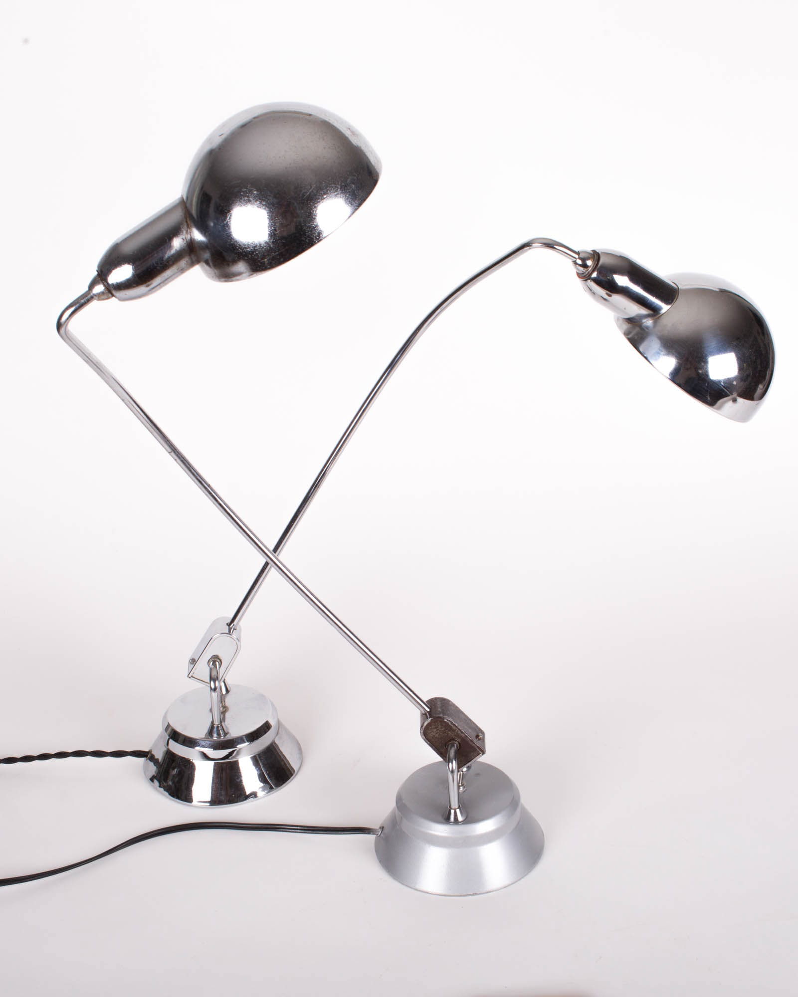 Prench modernist Long Neck Jumo task lamp Perriand ( chromed base ) - 5