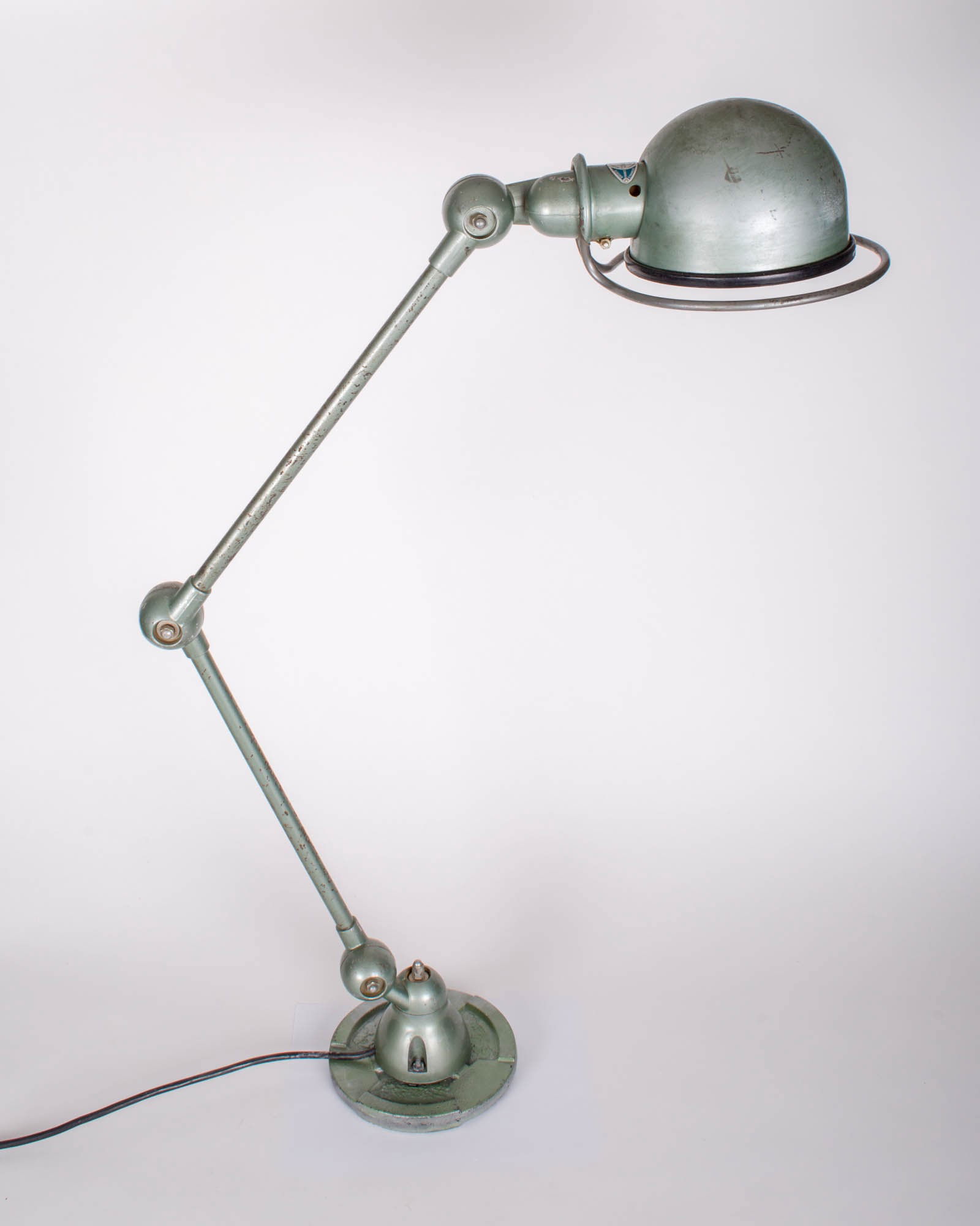 French industrial modernist task lamp Domecq original green finish - 2