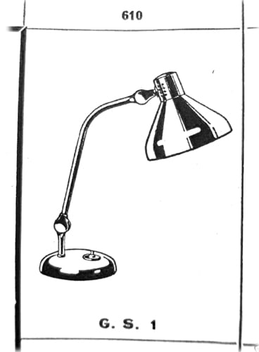 FRENCH MODERNIST INDUSTRIAL DESK LAMP JUMO GS1 - 4