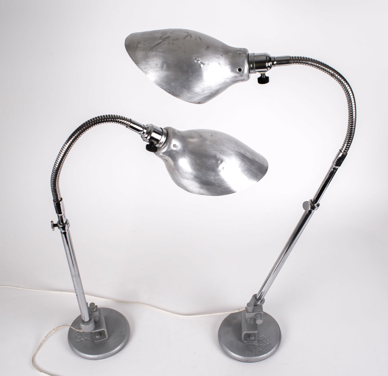 FRENCH INDUSTRIAL MODERNIST pair LAMPS KI-E-KLAIR - 10