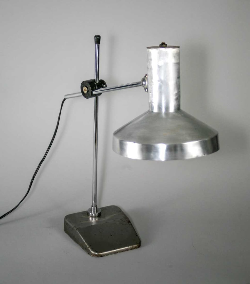 FRENCH MODERNIST DESK LAMP JUMO PERRIAND ADNET 1970: Title: FRENCH MODERNIST DESK LAMP JUMO PERRIAND ADNET 1970 Description: French modernist desk lamp made in the 1970's by Jumo , an important lamp making company from France .The lamp Jumo first