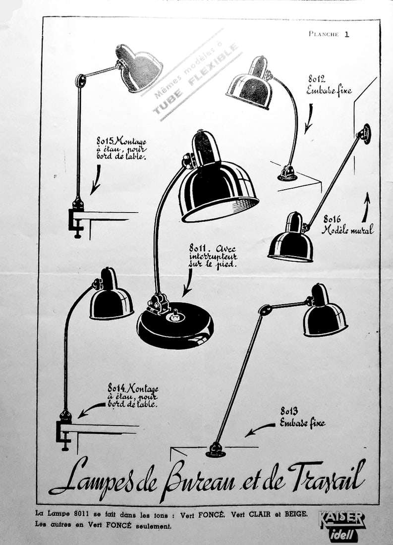 BAUHAUS INDUSTRIAL PAIR OF DESK LAMP CHRISTIAN DELL KAISER - 5