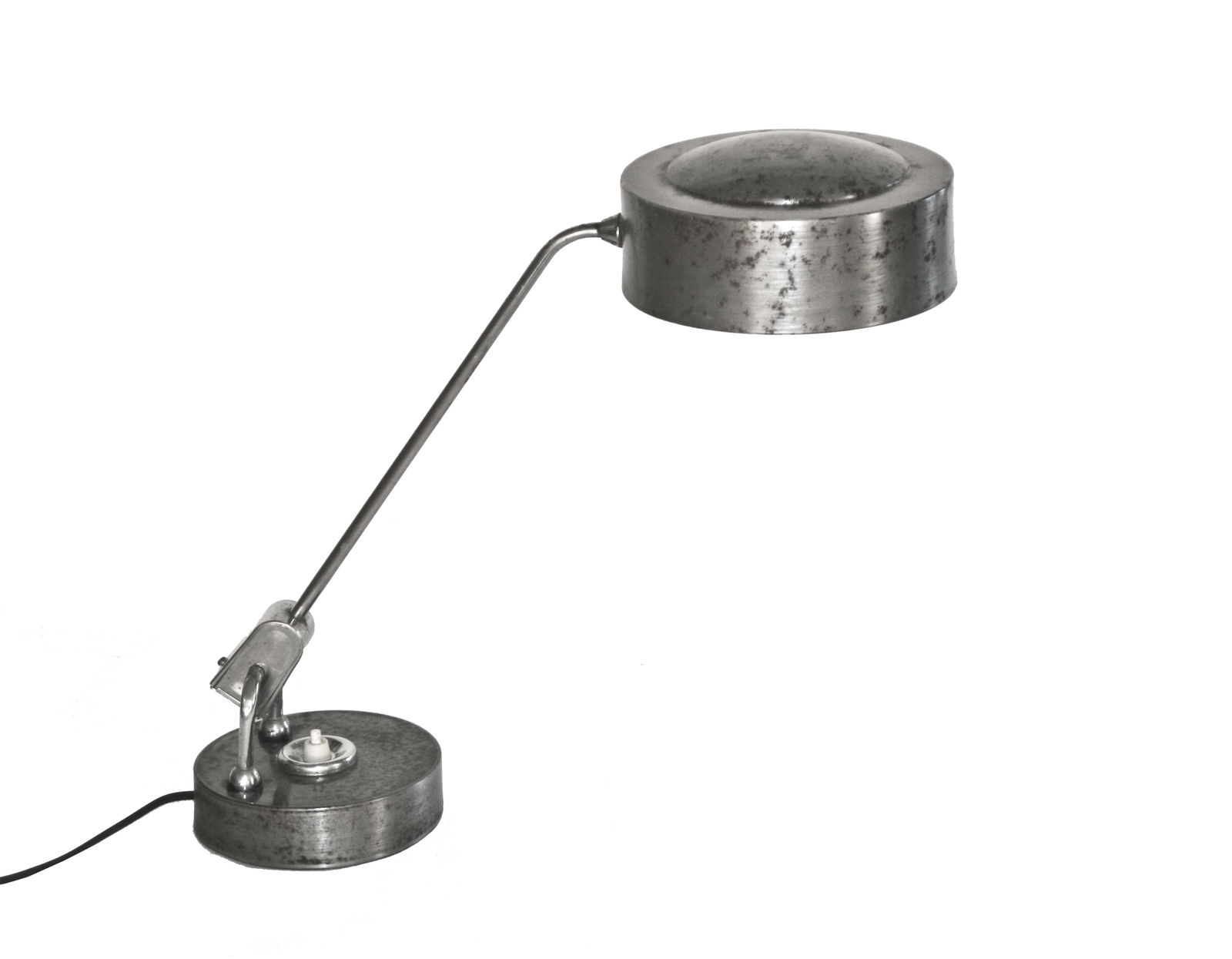 FRENCH MODERNIST JUMO DESK LAMP mid century large reflector: Title: FRENCH MODERNIST JUMO DESK LAMP mid century large reflector Description: The lamp Jumo first introduced as task lamp for industrial office use became videly use in France from the 1940's until