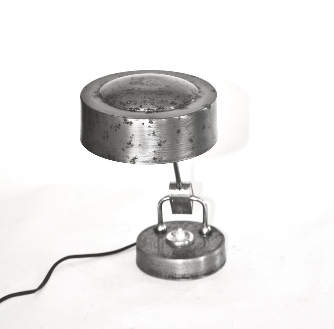 FRENCH MODERNIST JUMO DESK LAMP mid century large reflector - 4