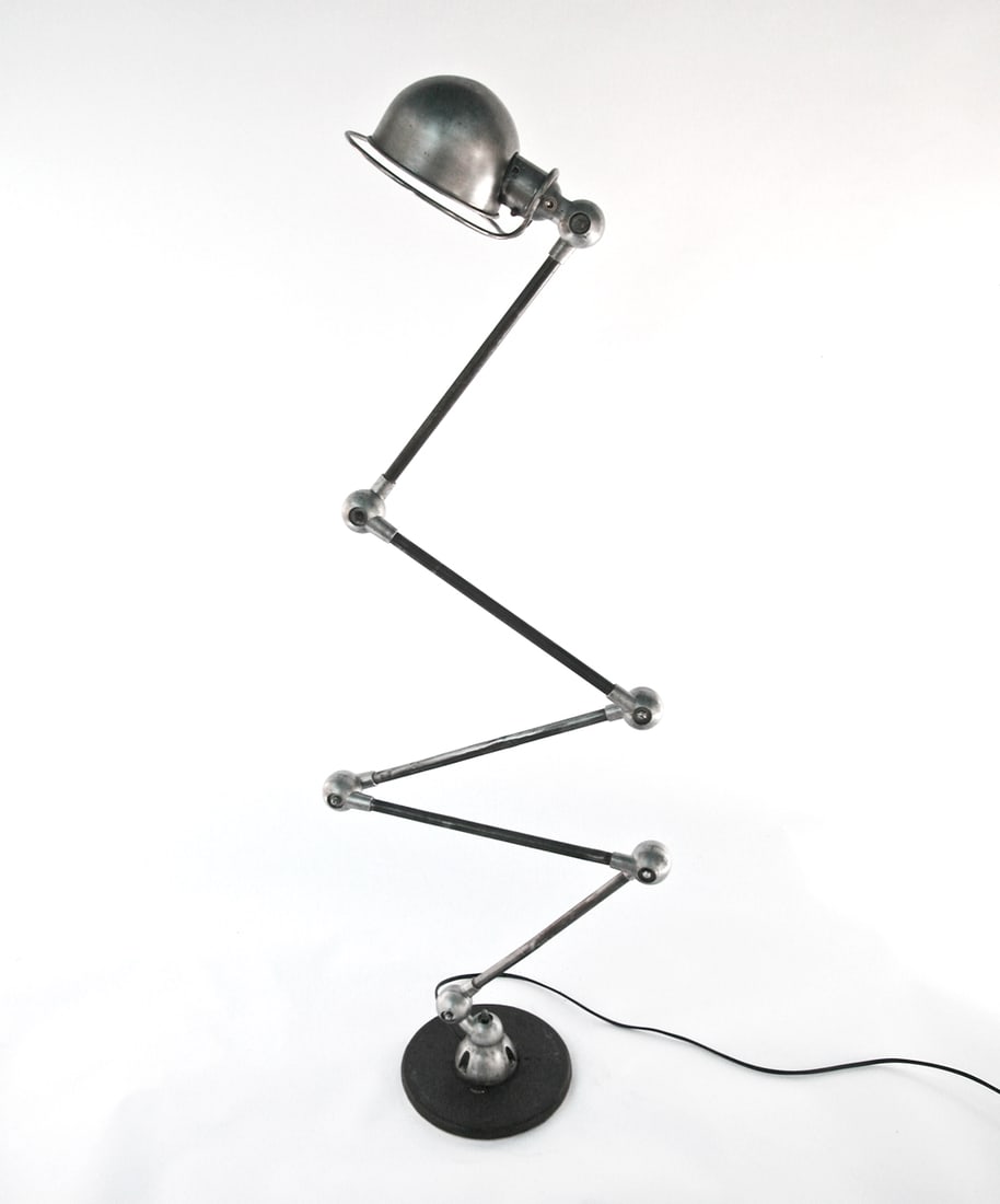 FRENCH INDUSTRIAL JIELDE MODERNIST LAMP DOMECQ FLOOR LAMP 5 Arms: Title: FRENCH INDUSTRIAL JIELDE MODERNIST LAMP DOMECQ FLOOR LAMP 5 Arms Description: French modernist lamp made in the 1950's , by Jean Louis Domecq . It is the original design , other extension can