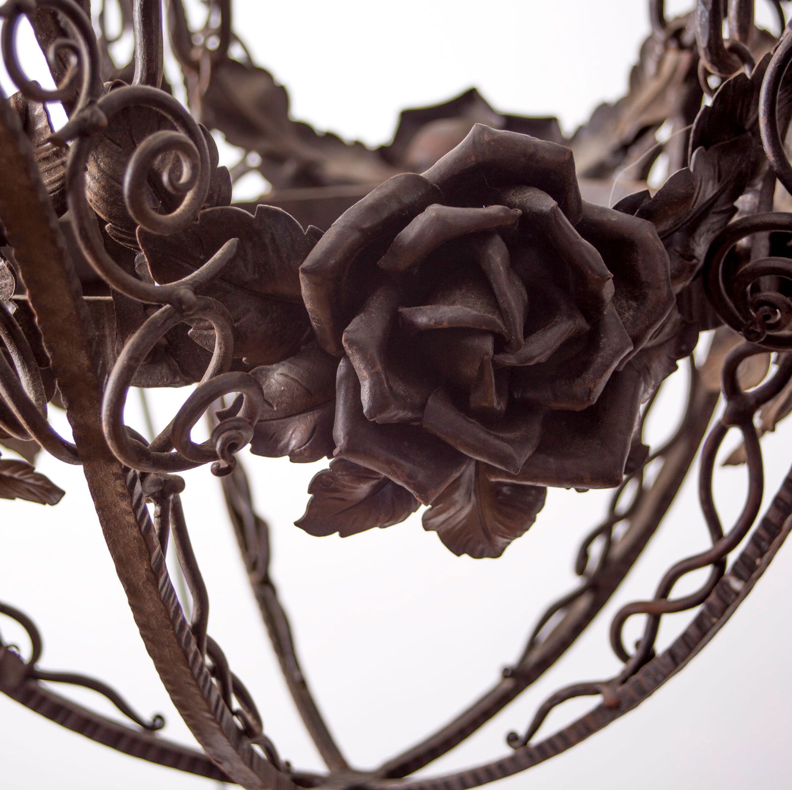 French Art-Deco marmoreal Chandelier Muller Freres grande verrerie de Croismar - 6