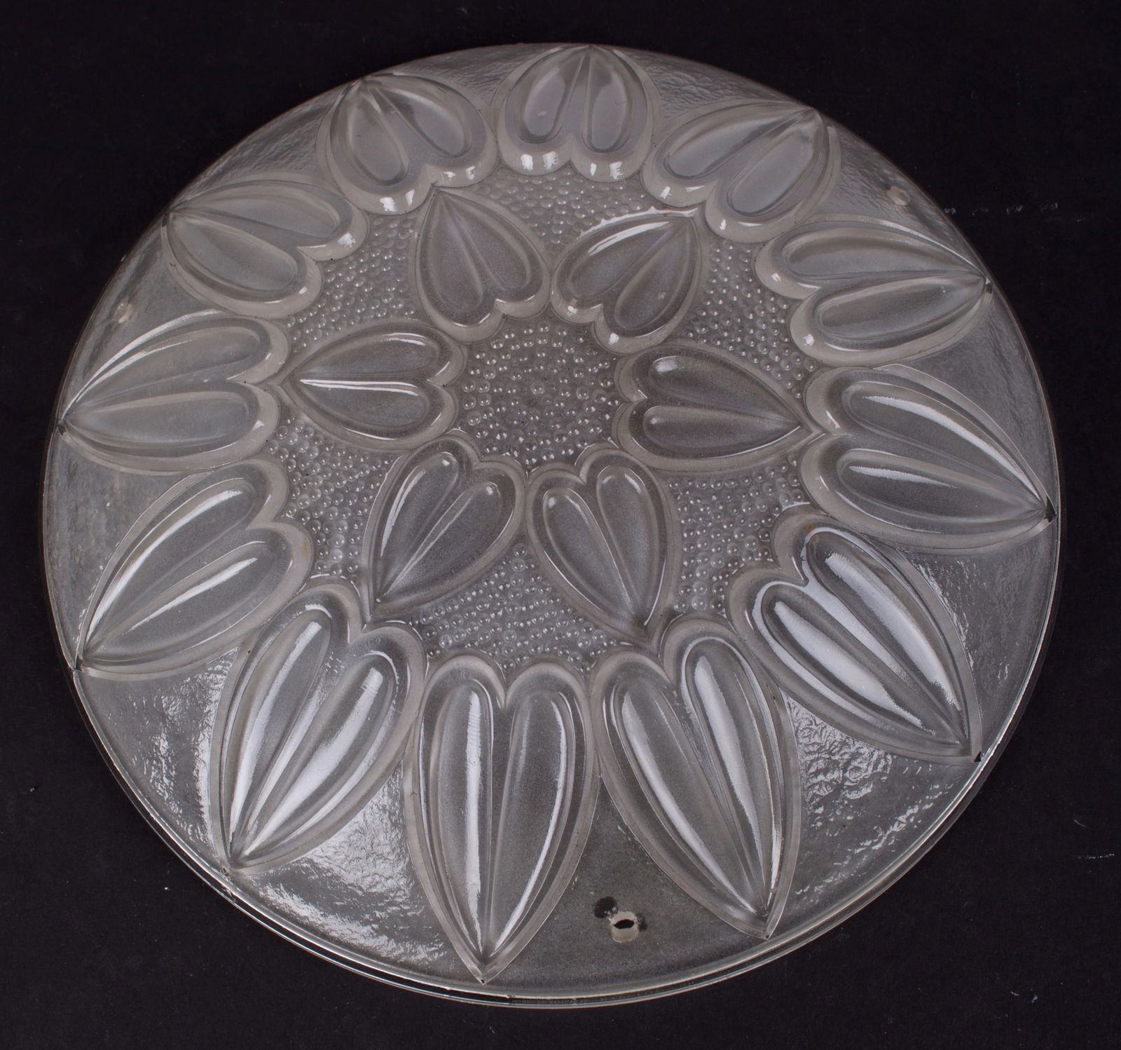 FRENCH Art-Deco Chandelier Sabino clear pressed glass - 3