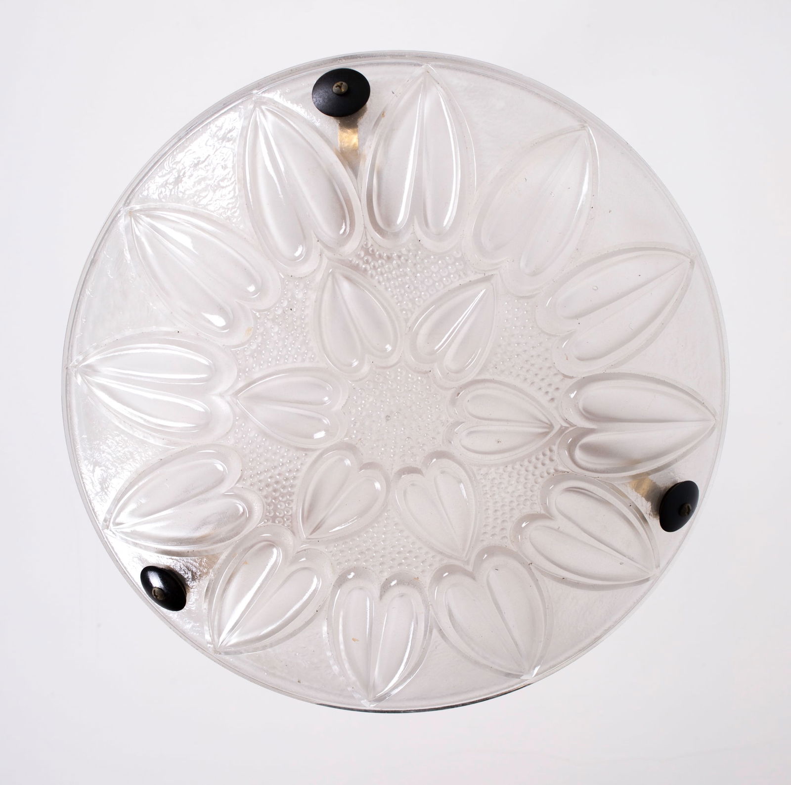 FRENCH Art-Deco Chandelier Sabino clear pressed glass - 5