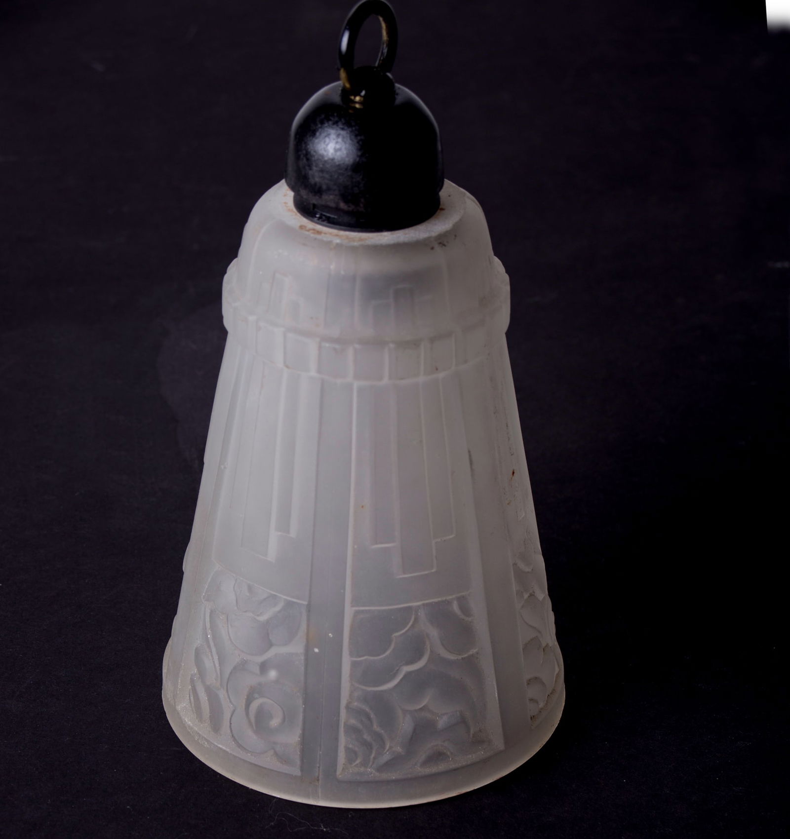 FRENCH Art-Deco Chandelier Degue David Guéron 4 lights - 7