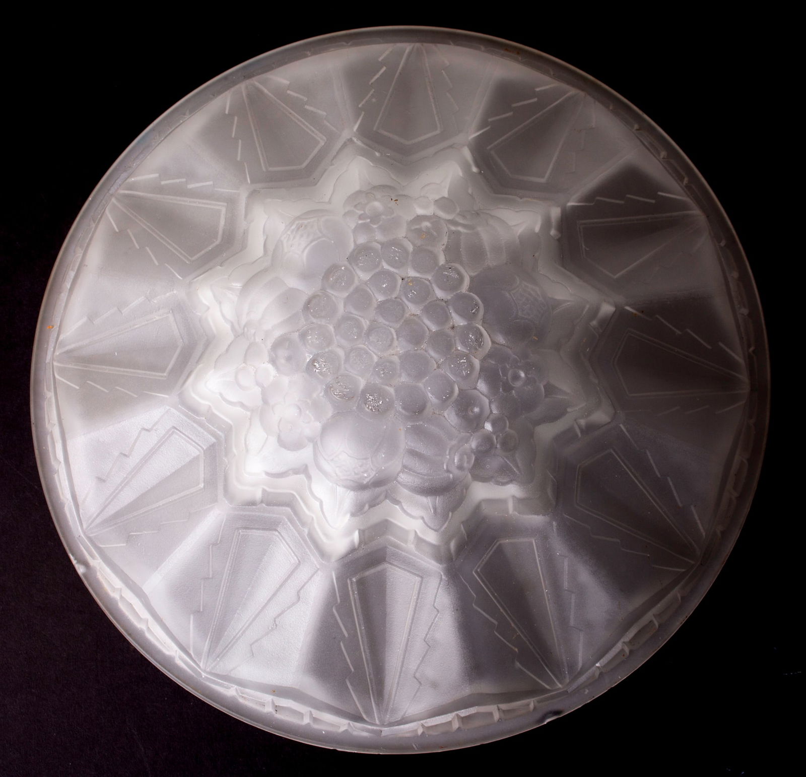 FRENCH Art-Deco Chandelier Degue David Guéron 4 lights - 8