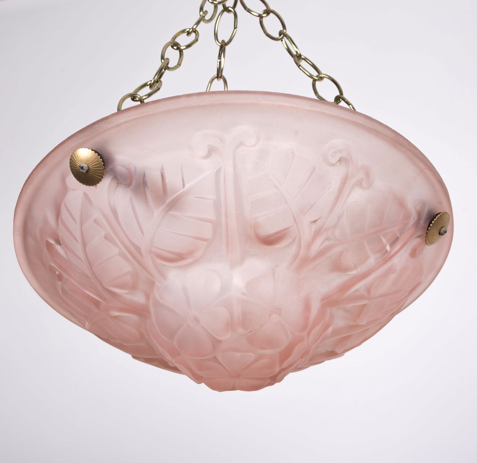 FRENCH Art-Deco Chandelier Degue David Guéron pink - 2