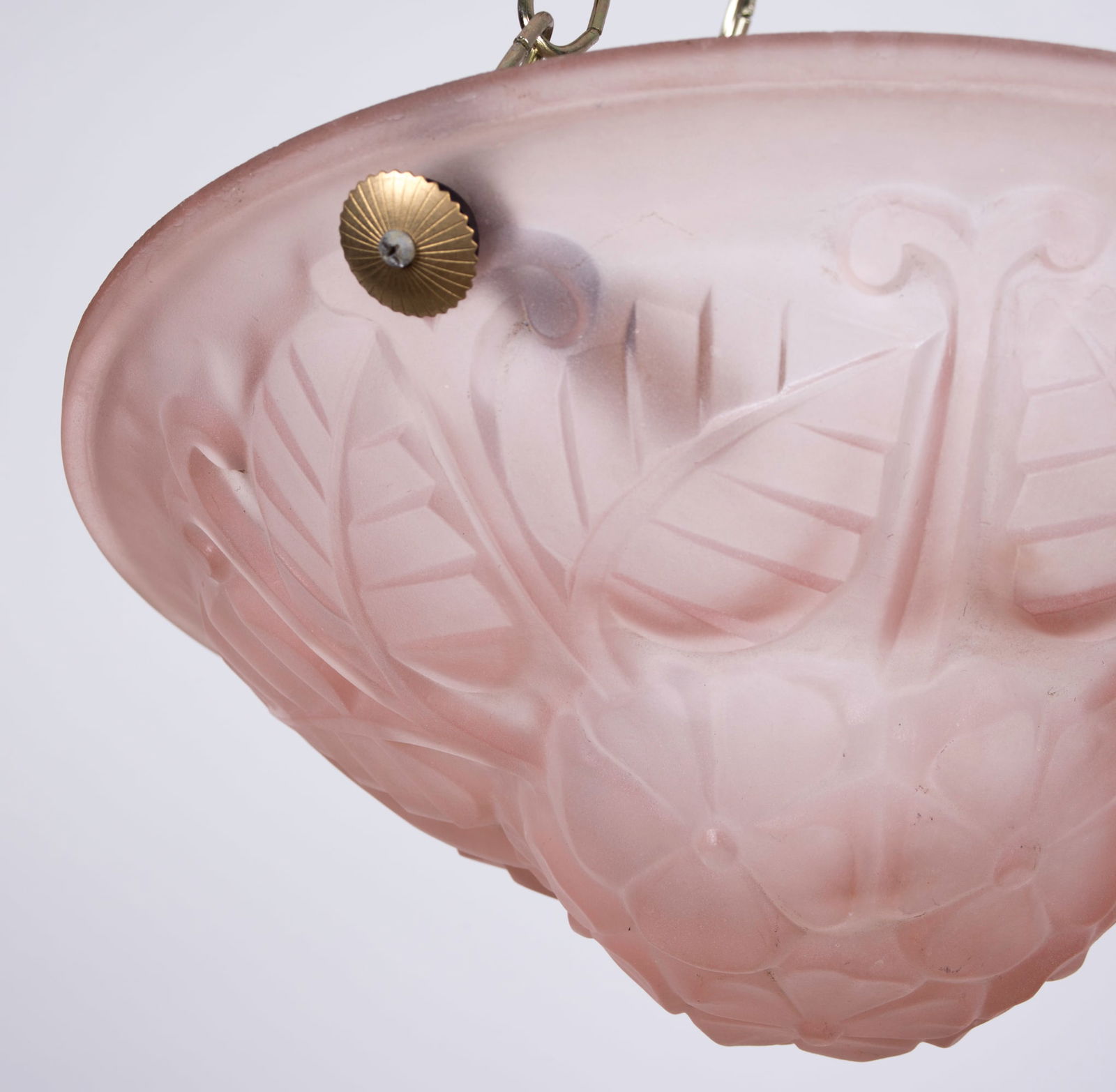 FRENCH Art-Deco Chandelier Degue David Guéron pink - 5