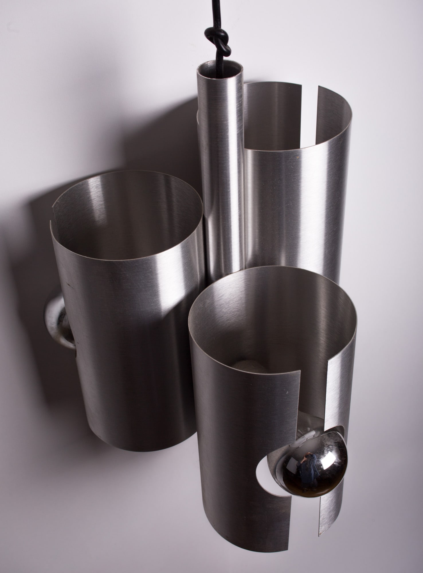 Polam Bielsko-Biała chandelier mid century brutalist Hanging Light - 4