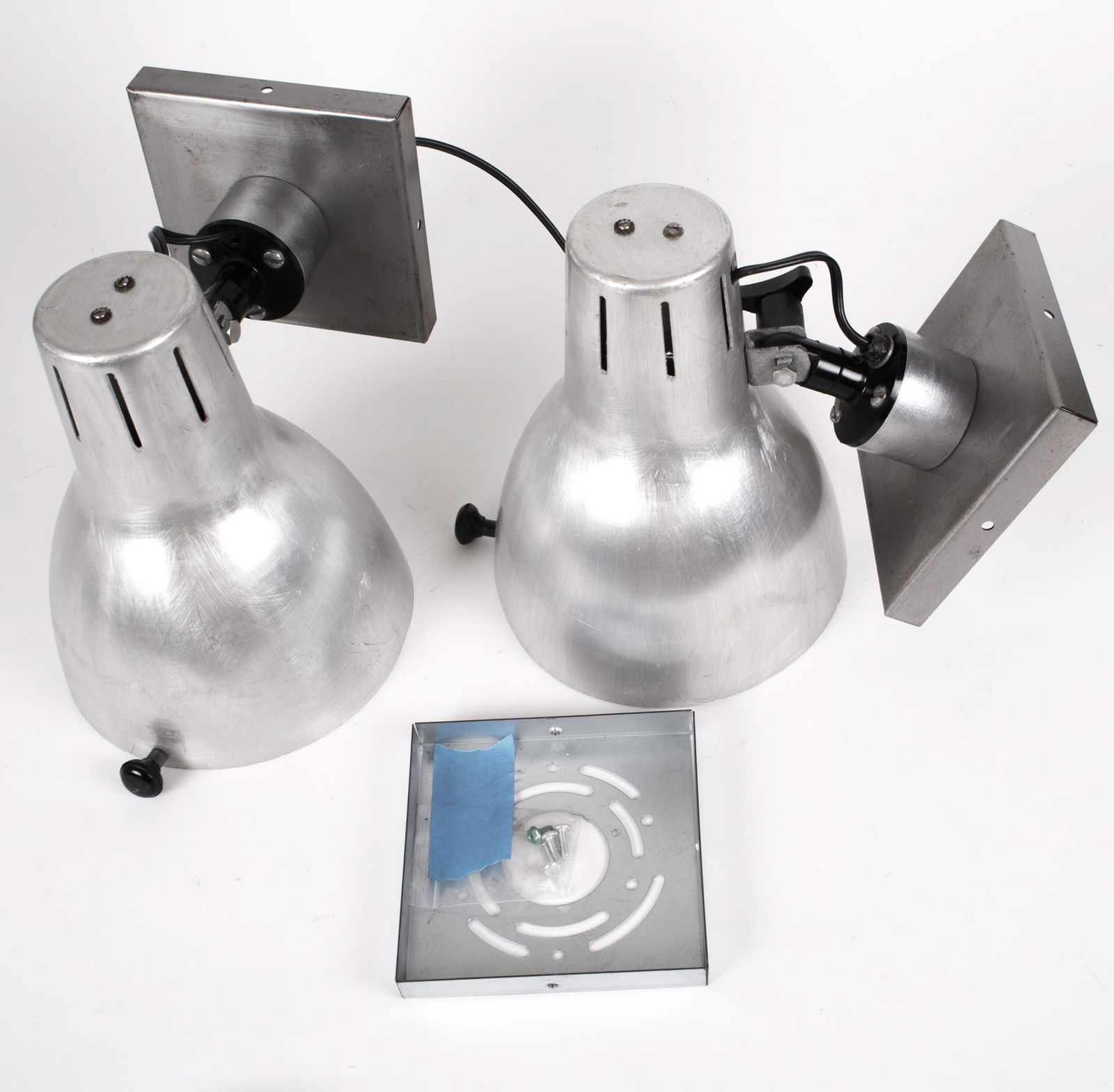 Pair of FRENCH industrial sconce JIELDE Modernist spot DOMECQ LAC - 3