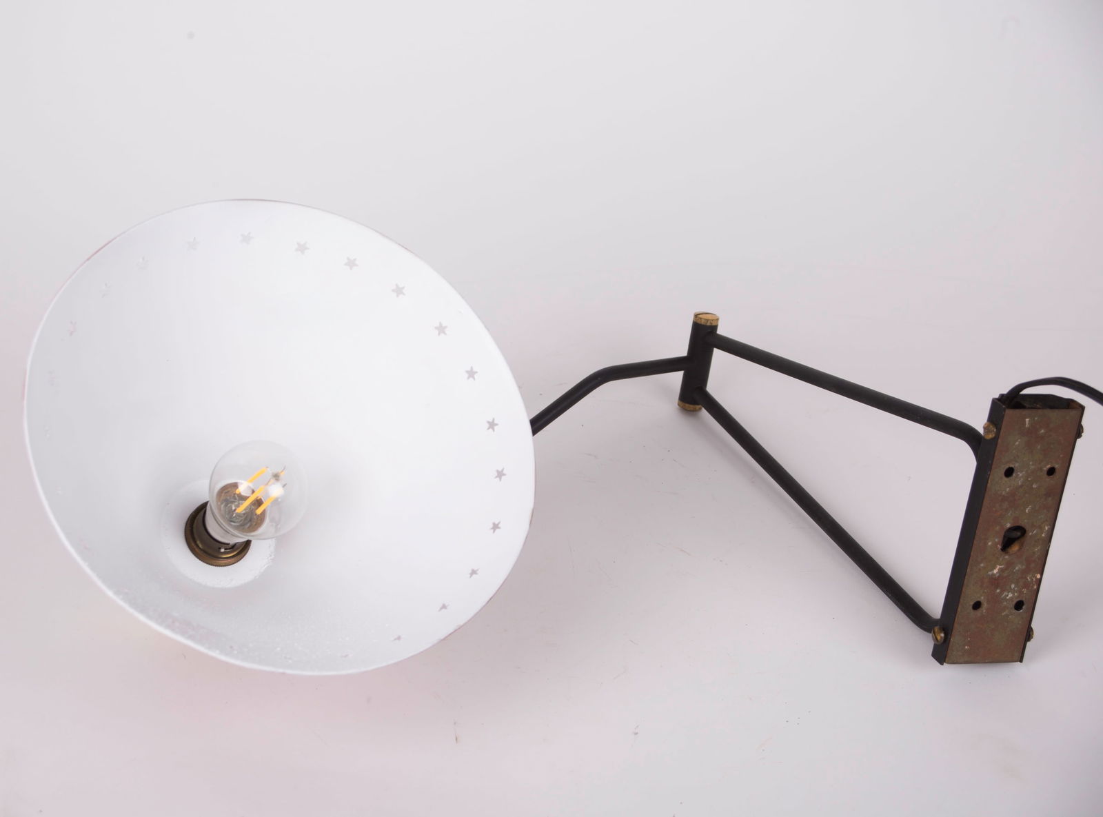 French mid century Rene Mathieu Adjustable Wall Lamp Editions Lunel - 3