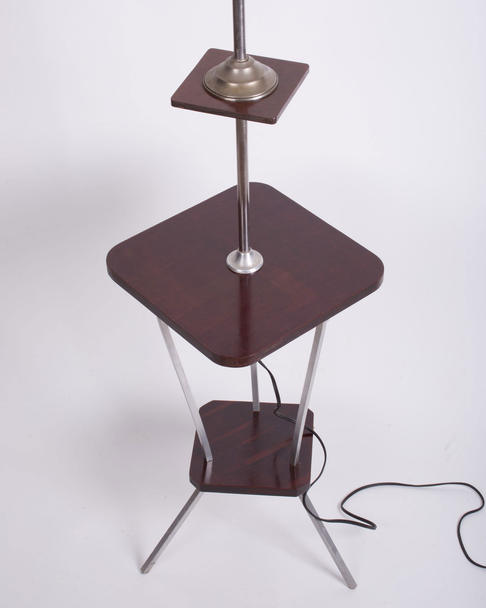 French modernist Floor Lamp with stratified Bakelite cubist 1930 - 2
