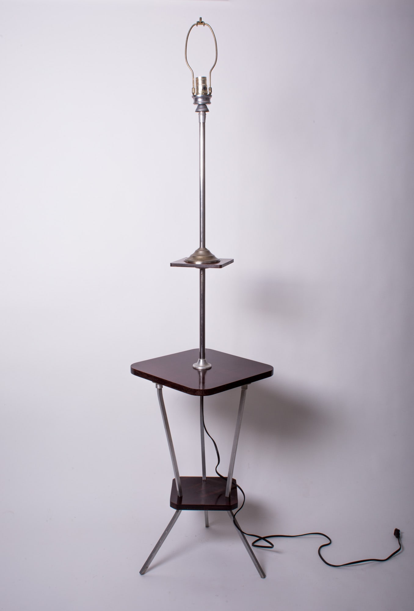 French modernist Floor Lamp with stratified Bakelite cubist 1930 - 4