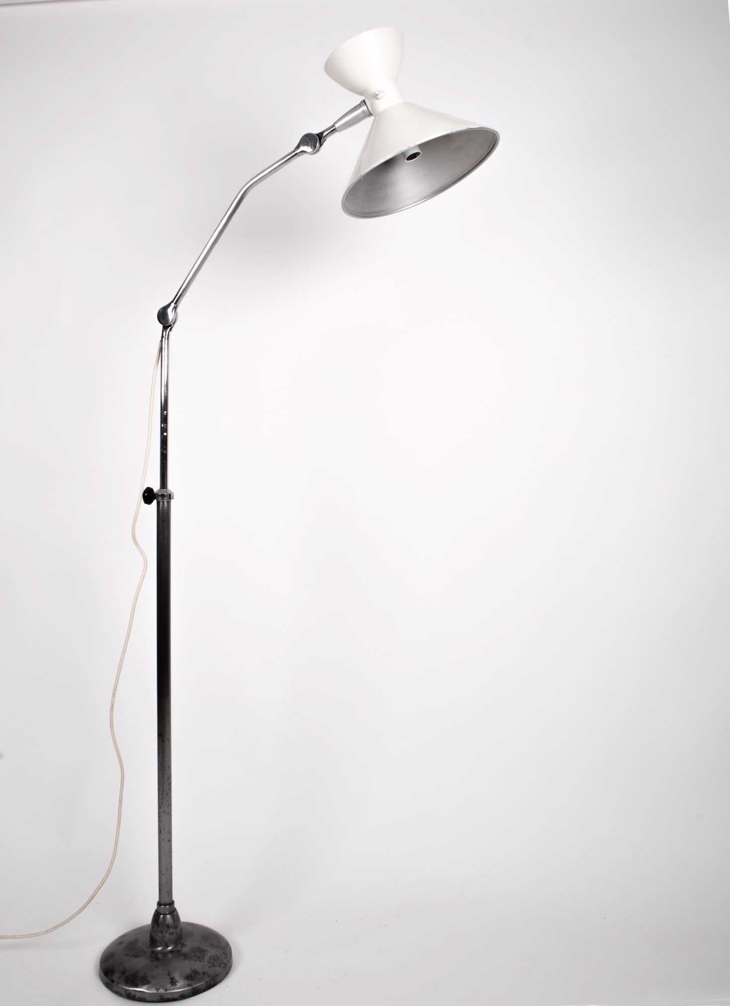 FRENCH MODERNIST FLOOR LAMP JUMO PERRIAND ADNET GUARICHE Diabolo mid century - 2