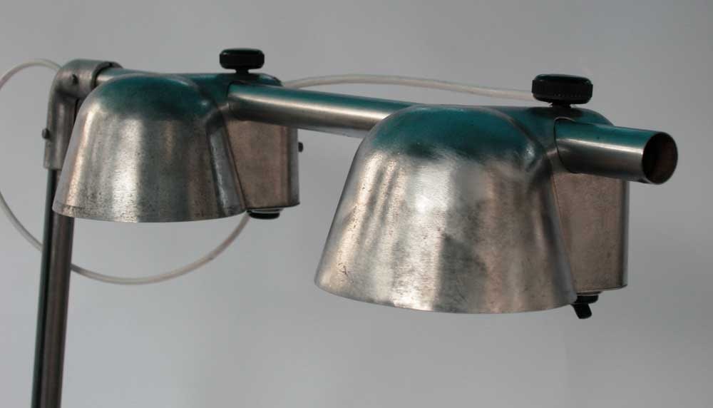 FRENCH INDUSTRIAL MODERNIST FACTORY LAMP INDUSTRIEL: Title: FRENCH INDUSTRIAL MODERNIST FACTORY LAMP INDUSTRIEL Description: French modernist lamp made in the 1950's or earlier .It move in any direction from the base and can be oriented anywhere from th