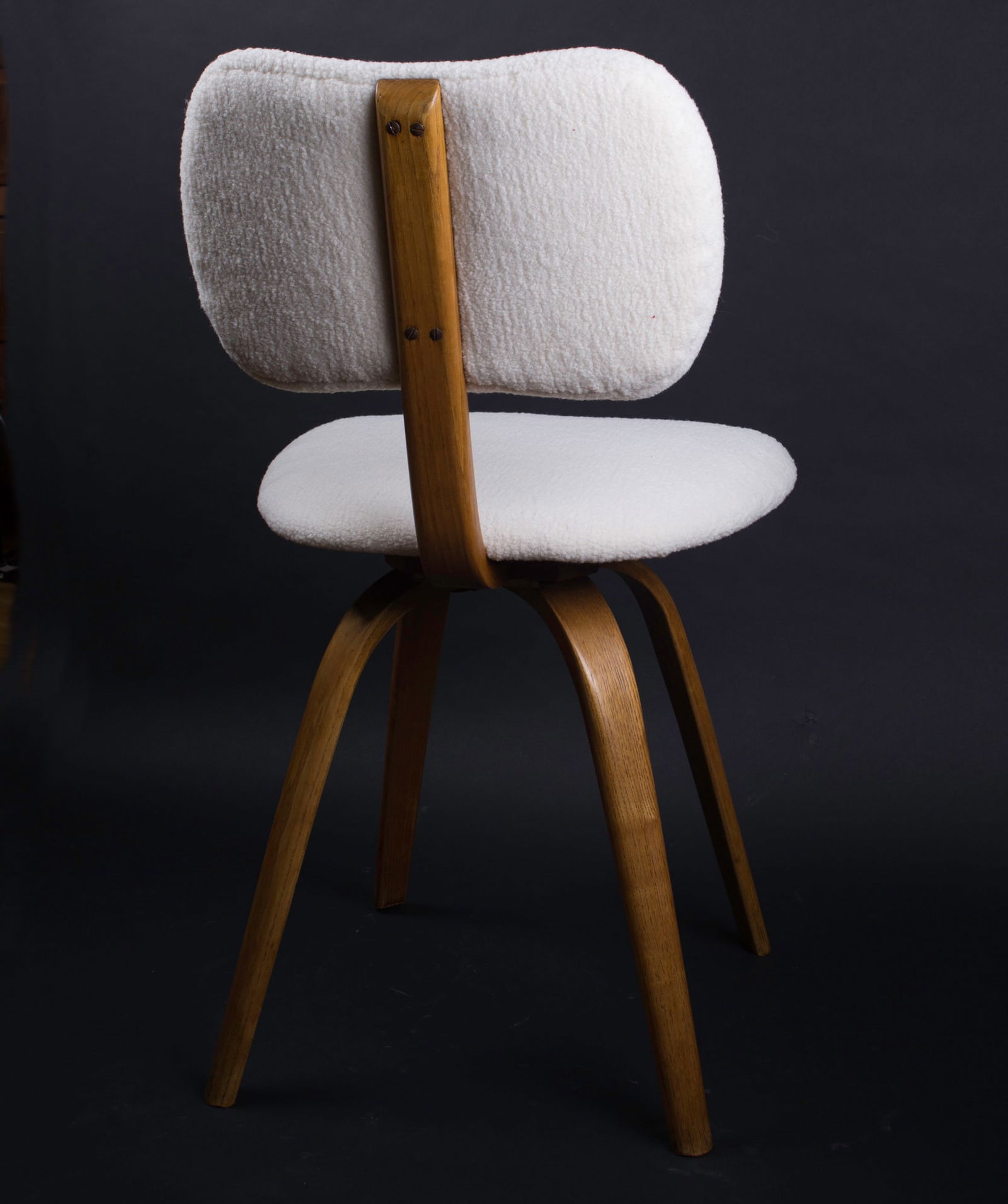 Set of 4 chairs Bow Wood Wilhelm Von Bode Edition Steiner 1950 - 5