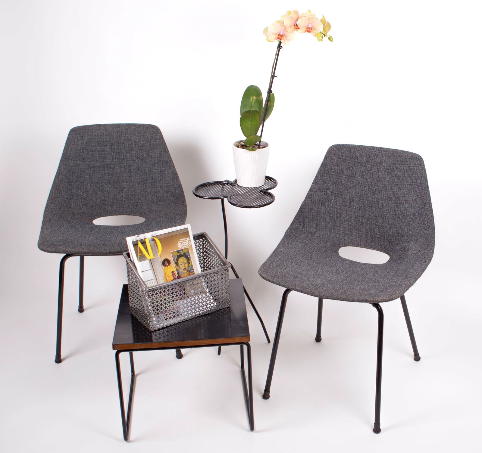 pair of Guariche Amsterdam mid century chair edited by steiner 1954 - 4