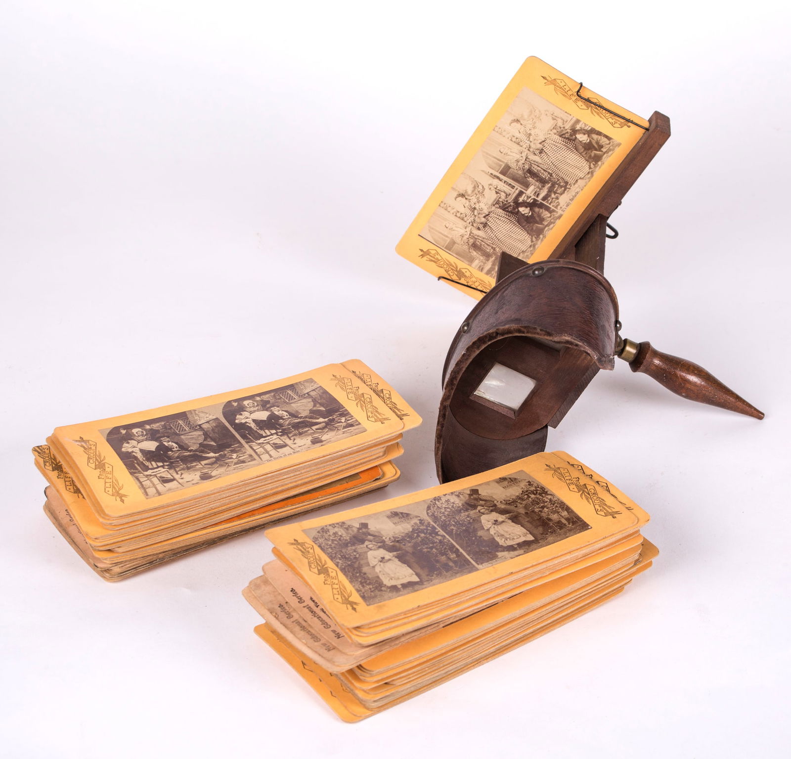 Antique French stereoscopic viewer 19th. with 30 views - 6