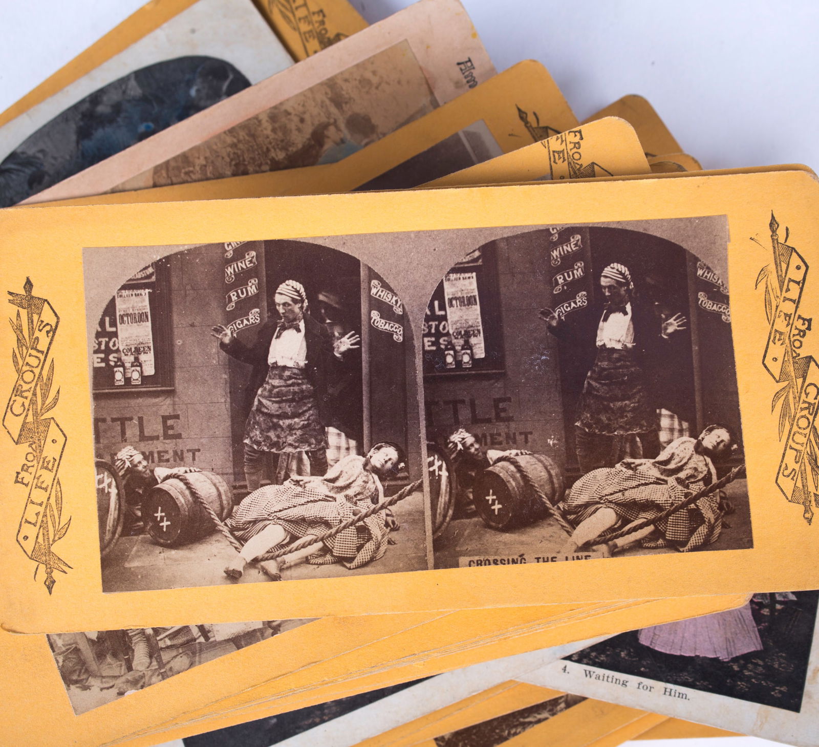 Antique French stereoscopic viewer 19th. with 40 views - 8