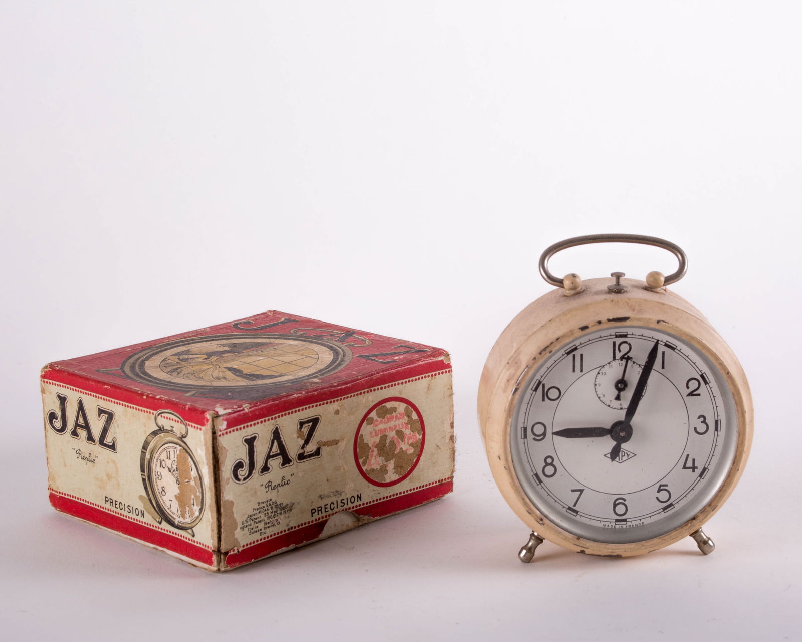 French Art Deco Art Deco alarm Clock JAZ with original box - 4