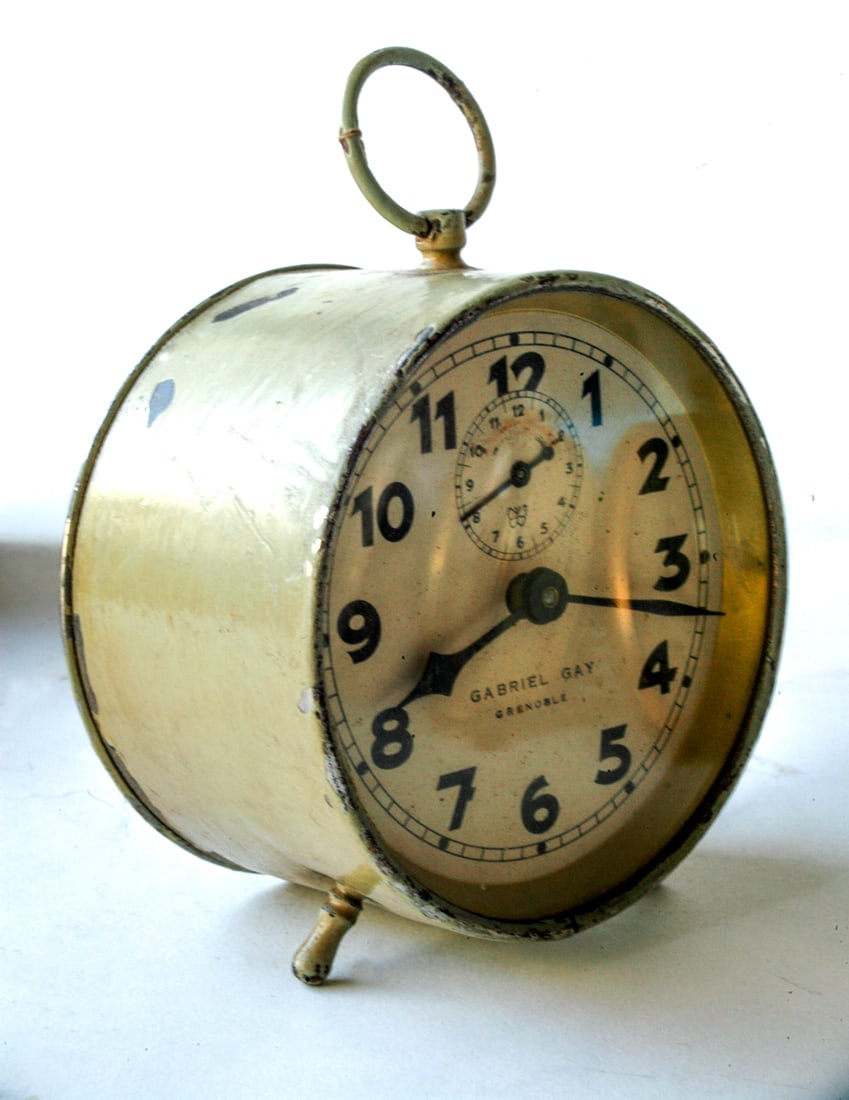 French green art deco alarm Gabriel Gay Grenoble - 2