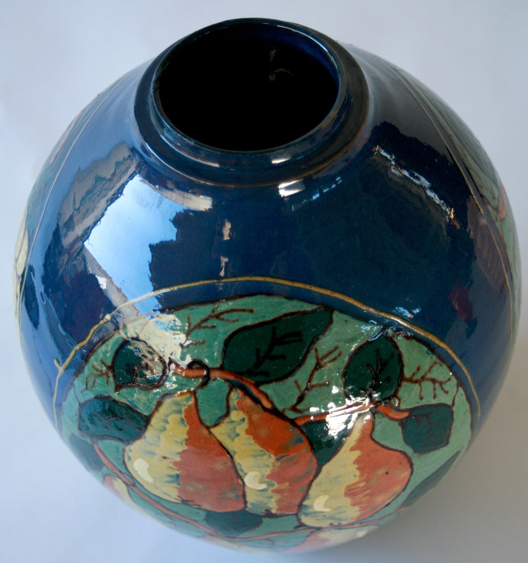 FRENCH ART DECO SIMONOD POTTERY VASE CERAMIC - 5