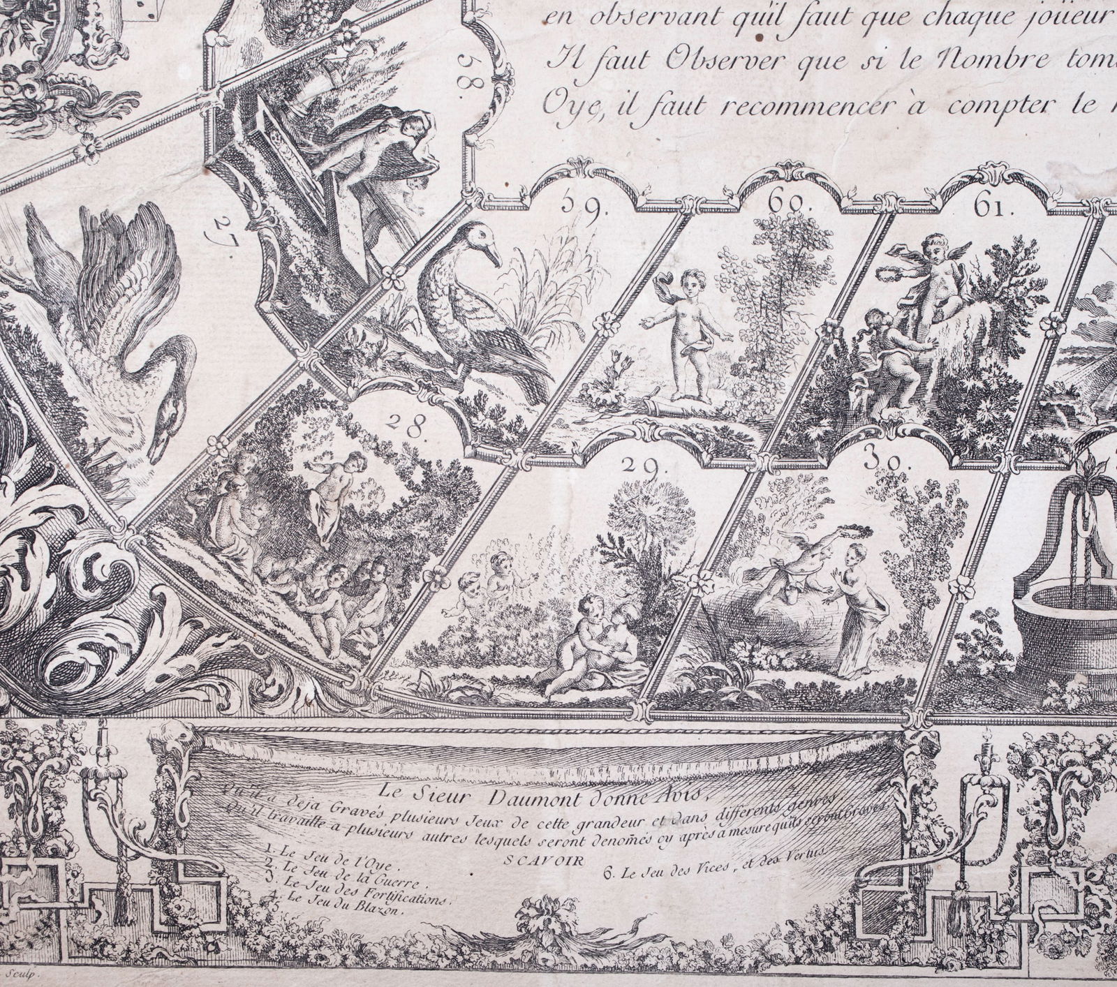 French Jeu de L'oie/ Goose game 18th Jeu des Grecques - 3