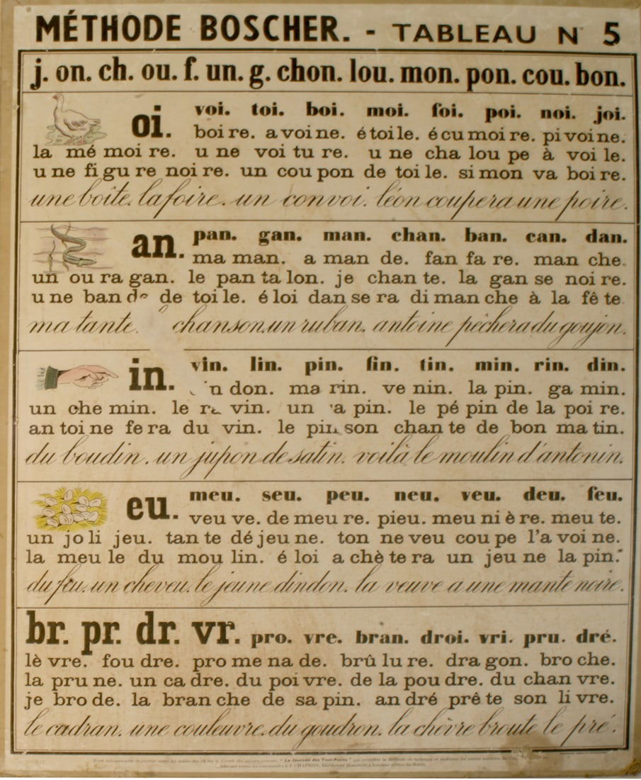 FRENCH ANTIQUE SCHOOL EDUCATIONAL BOARD early 20th - 2