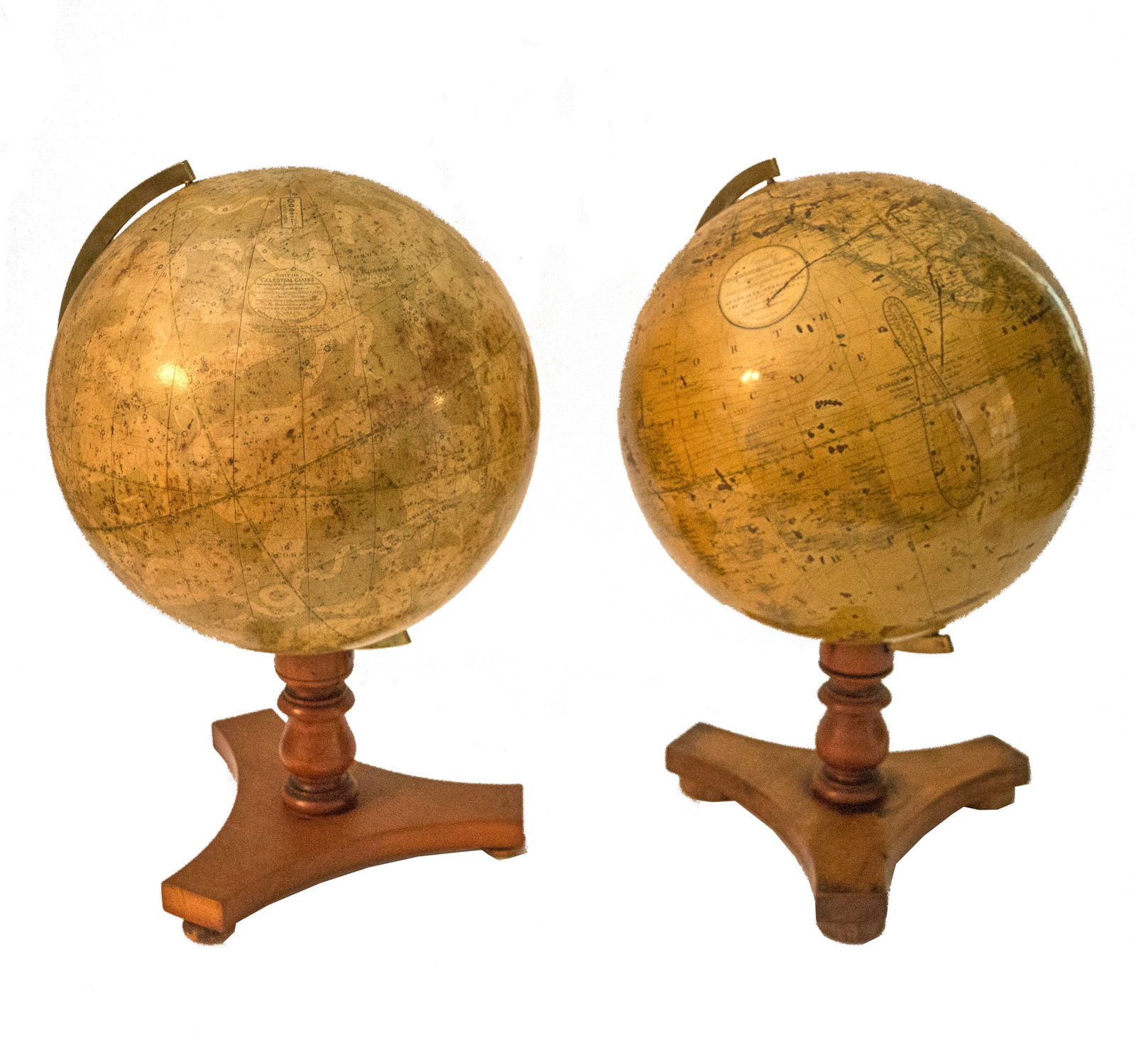 Smith & Son pair "12 of terrestrial and celestial globe 1860 - 2