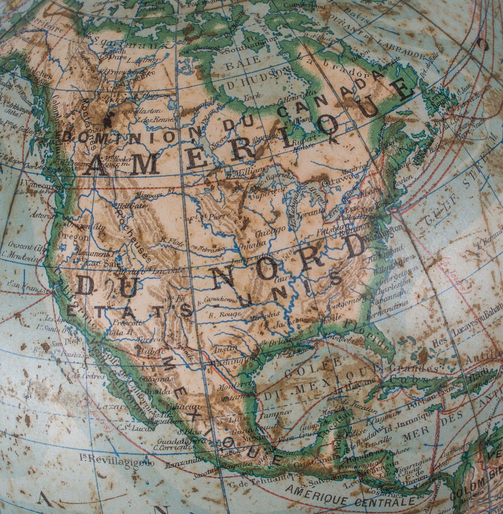 French Ikelmer terrestrial globe 11 inches 1880 school globe - 3