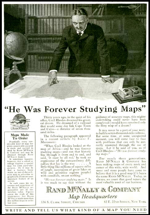 Rare eastlake base 12" TERRESTRIAL ANTIQUE GLOBE RAND MC NALLY 1891 - 8