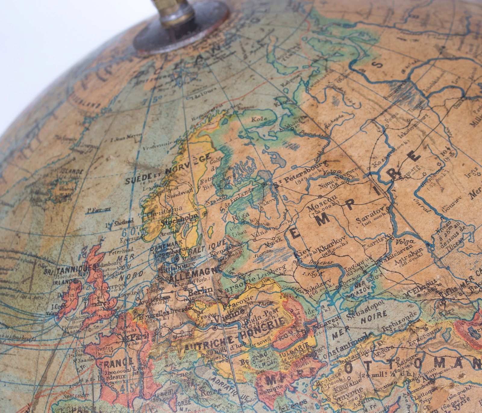 1880 LEBEGUE 17" FRENCH TERRESTRIAL GLOBE ANTIQUE Dubail editor - 11