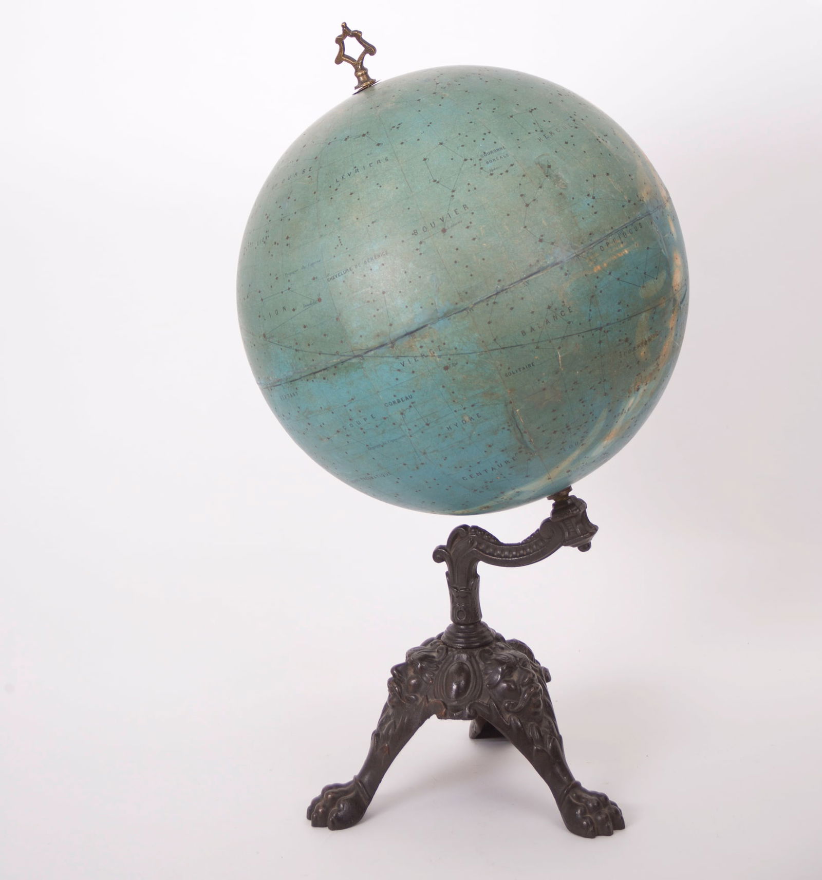 1880 LEBEGUE 14" Pair FRENCH TERRESTRIAL GLOBE with Celestial globe ANTIQUE - 4